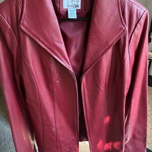Genuine Red Leather Jacket
